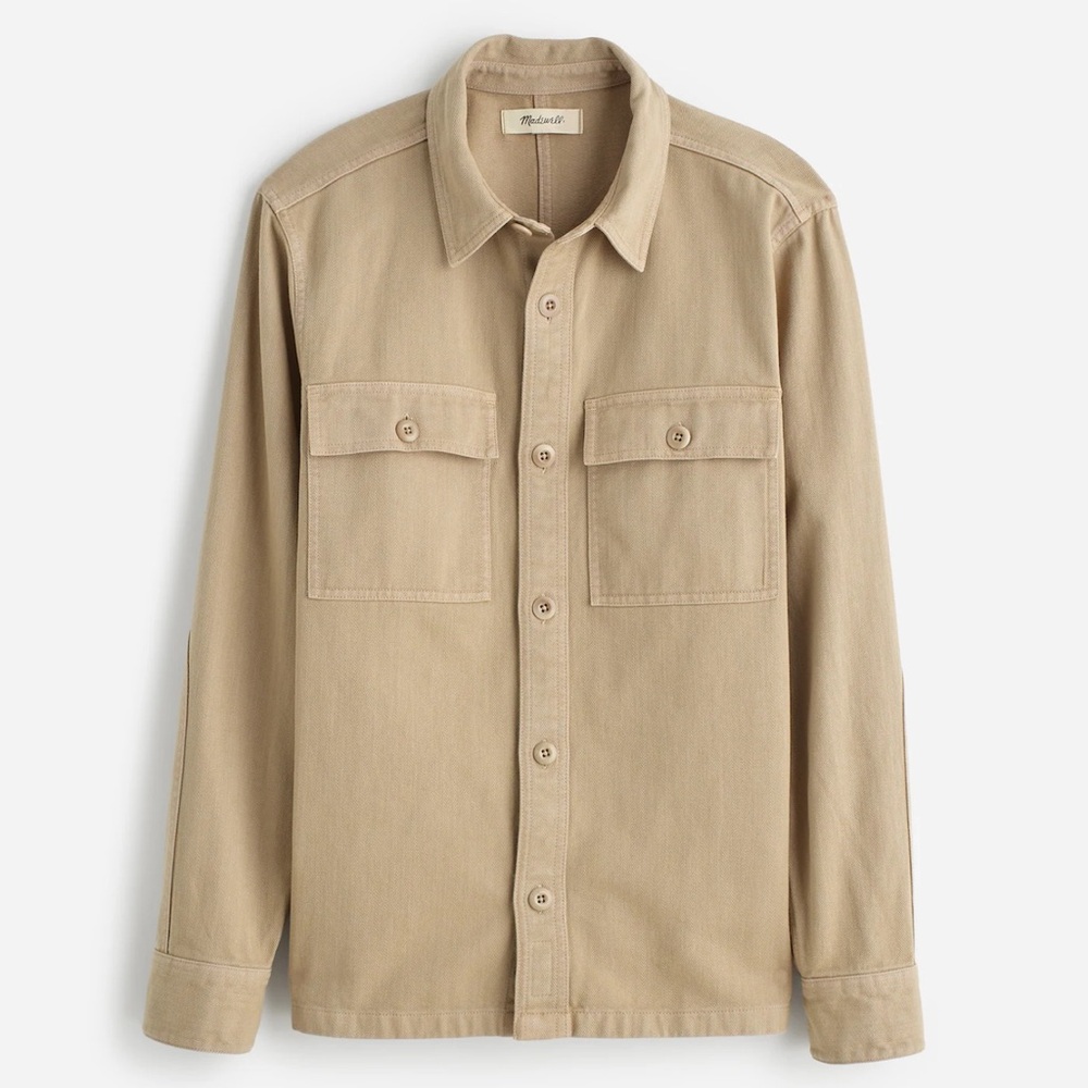 Madewell Men’s Garment-Dyed Straight-Hem Work Shirt